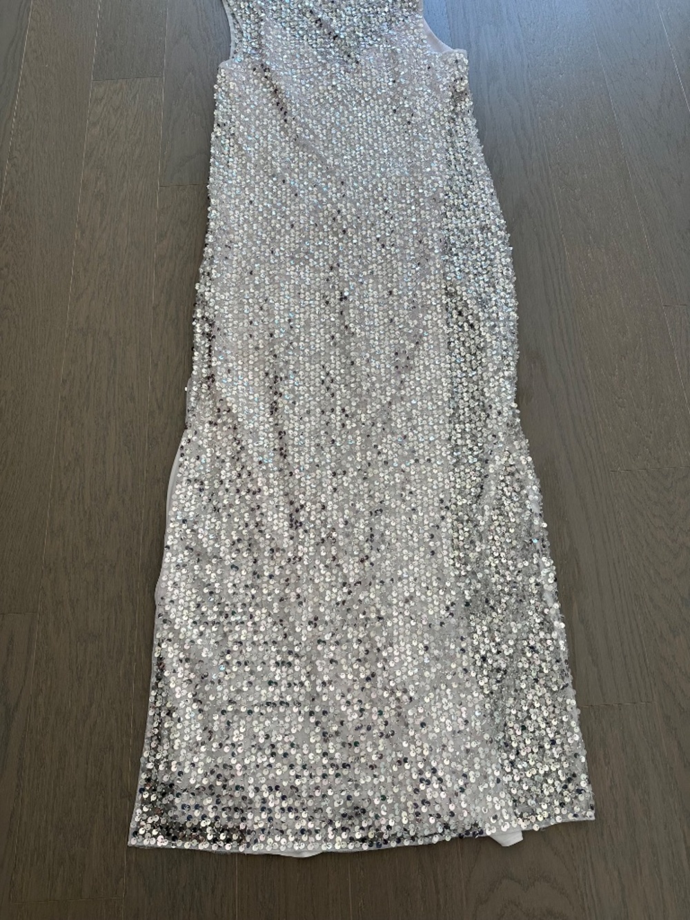 Shona Joy Silver Sequin Maxi Dress - Picture 4 of 9
